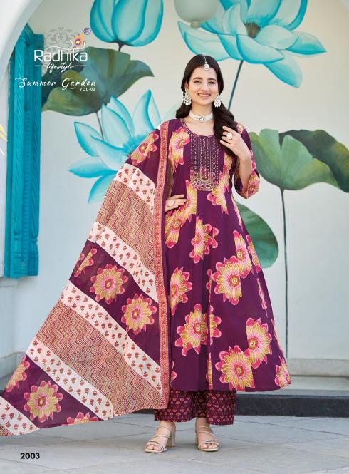 Radhika lifestyle summer garden vol-2 wholesale kurti catalog